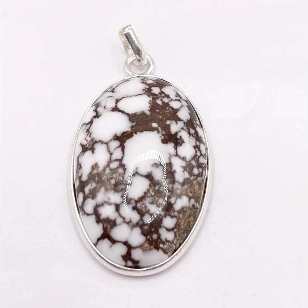 Wild horse Jasper 925 Sterling silver Pendant - Picture 2 of 7